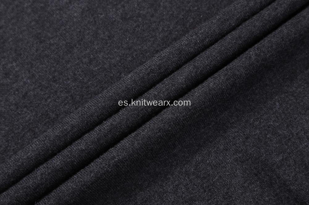 Jersey de punto con cuello en V de lana / acrílico / nailon elástico para hombre