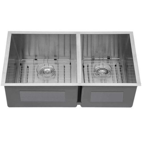 Çift kase Undermount paslanmaz çelik mutfak çift lavabo