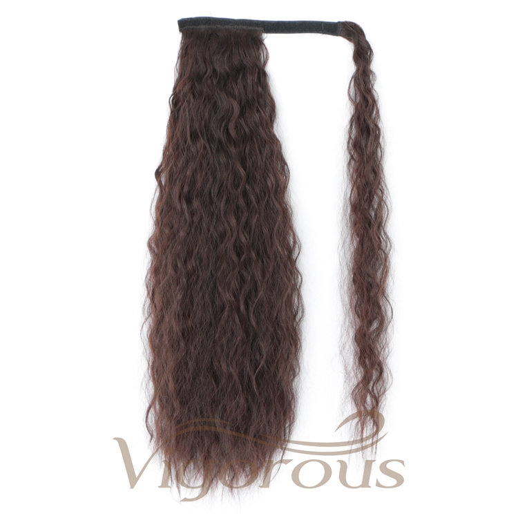 Vigorous Light Handmade African Ponytail Long Braid Messy Afro Extension Kinky Curly Catalogue Synthetic Hair Extensions