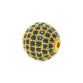 12 mm CZ Rhinestone Brass Balls Rhinestone Zircon Crystal Round Ball DIY Trang sức Hạt trang sức