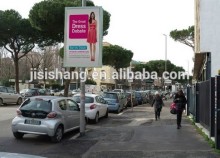 Outdoor advertising pole light box