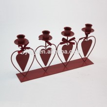 XMAS heart metal candle holder
