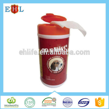 High quality GMPC certified Cat Private label pet groomer wipes