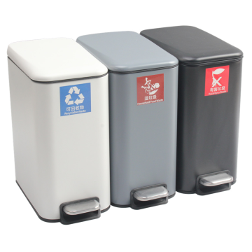 Pedal bins for garbage sorting