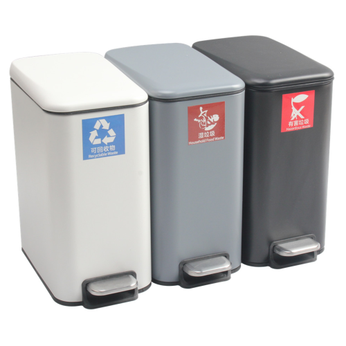 Poubelles à pédales pour le tri des ordures