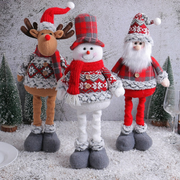 Christmas Doll Fabric Snowman Holiday Home Decorations