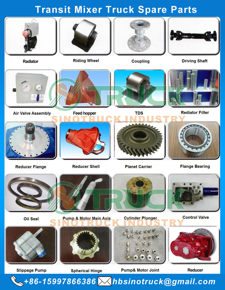 Transit Mixer Truck Spare Parts