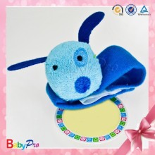 Customized Blue Color Dog Toy Baby Bell Baby Wrist Rattle Cloth Crochet Rattle