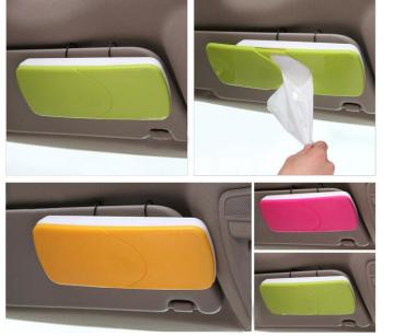 CY050 Sun Visor Car Tissue Box Plastic Tissue Holder Case