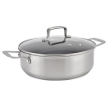 Stainless steel dutch oven for cooking and serving