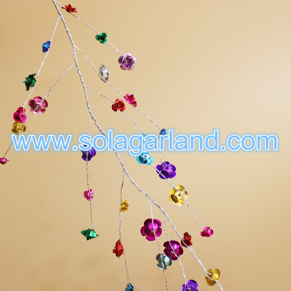 Aluminum Rose Flower Beads Branch