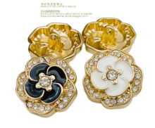Women's diamond-studded tops coats buttons metal blazers decorative buttons exquisite sweaters skirts cardigan buttons