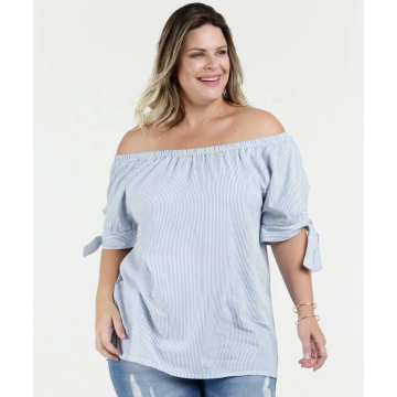 Benutzerdefinierte Frauen Plus Size Off Shoulder Mode Bluse