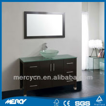 Modern Oak Bathroom Floor Cabinet Glass Basin Modern Oak Bathroom Floor Cabinet