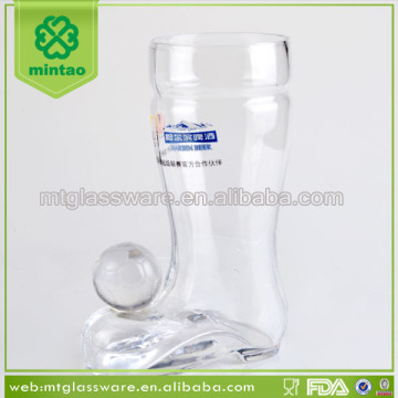 Popular cheap boot shape beer glass wholesale