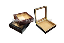 20CT Portable cedar wooden cigar Humidor travel glass top cigar humidor