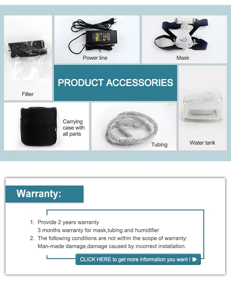 Medical CPAP Bipap Auto Home Ventilator Machine