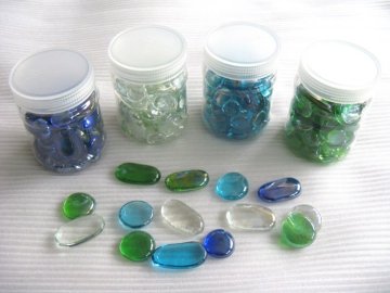 decorative flat glass bead