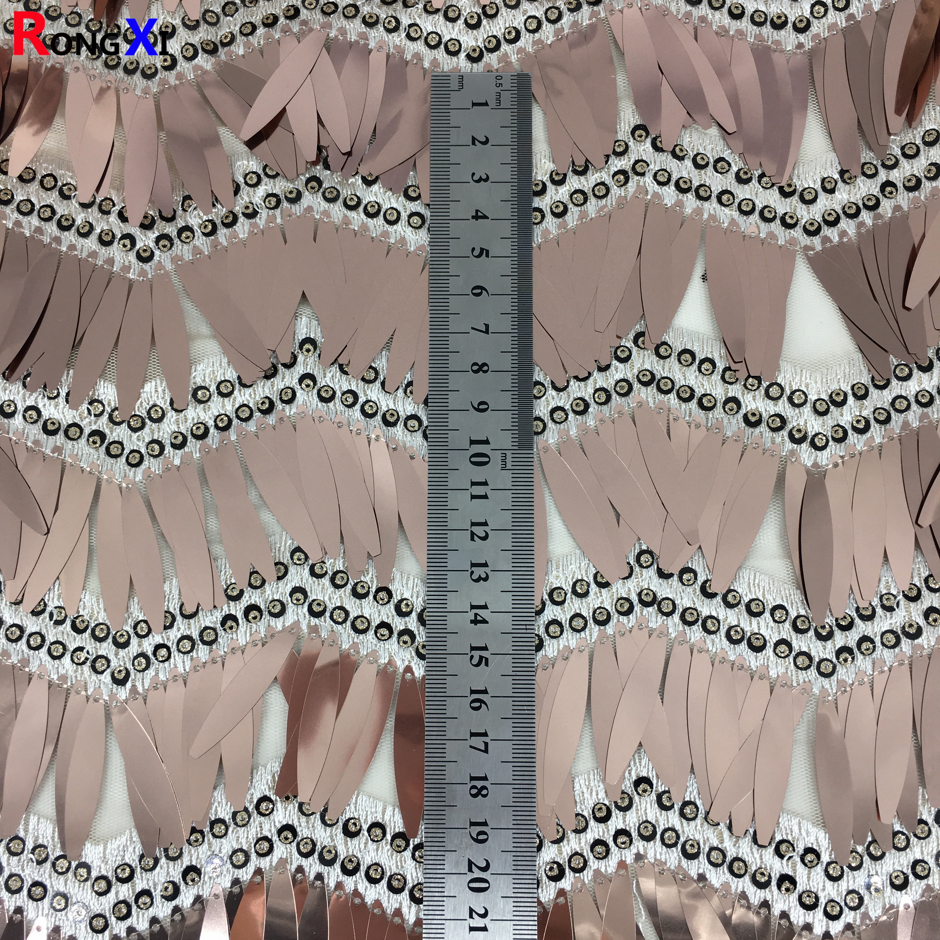 RXF0730 Multifunctional Teal Sequin Fabric For Wholesales