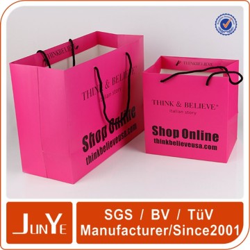 custom designed matt shopping twisted handle paper bags