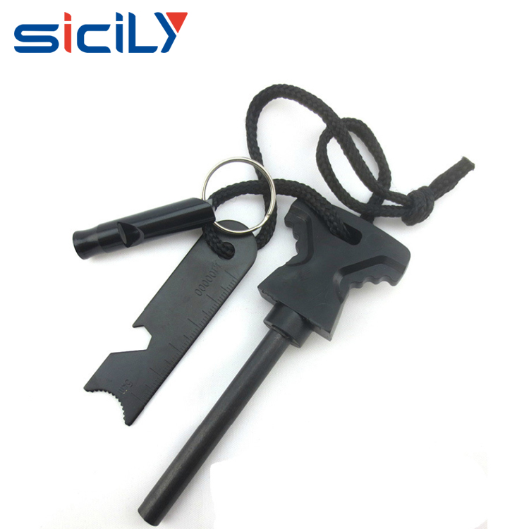 Survival camping magnesium flint lighter fire starter , Big size sos tool flint ferrocerium flint ferro rod