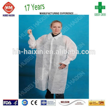 Spunbound Polypropylene Cleanroom Lab coat