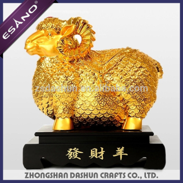 Chinese resin lucky sheep ornament craft