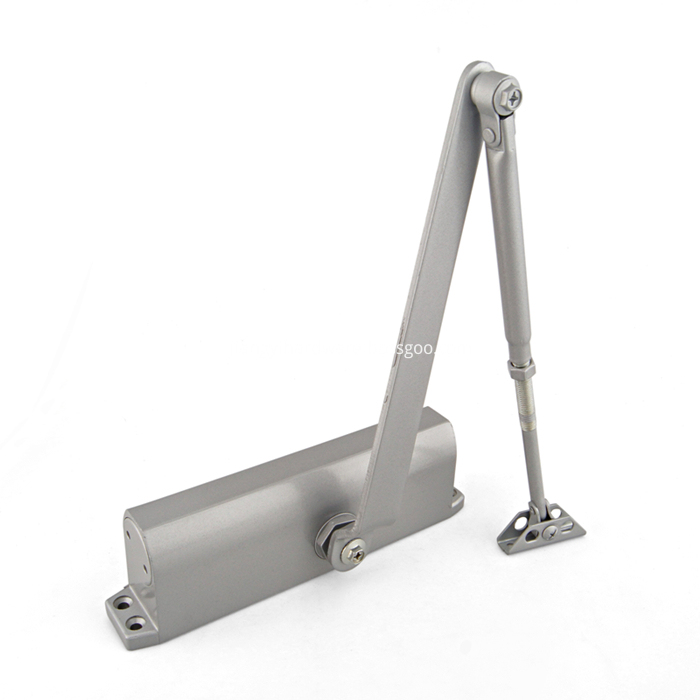 Rectangular aluminum glass door closer