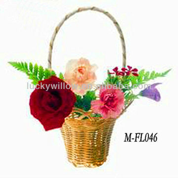 wicker hamper &wicker flower baskert