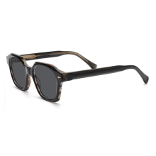 Black Round Acetate Sunglasses