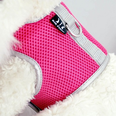 Pink Small Airflow Mesh Harness med kardborreband