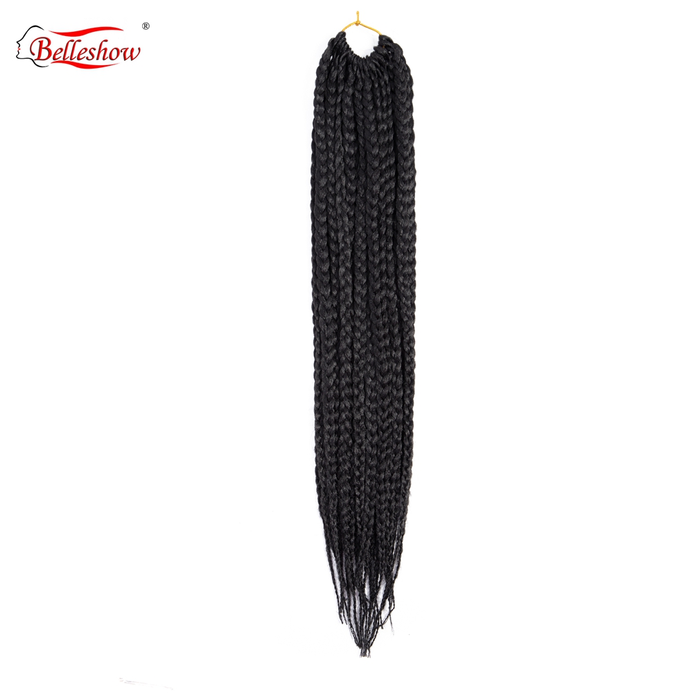 Hot sell box braids hair synthetic hair waves crochet box braids two tone expression for box braids