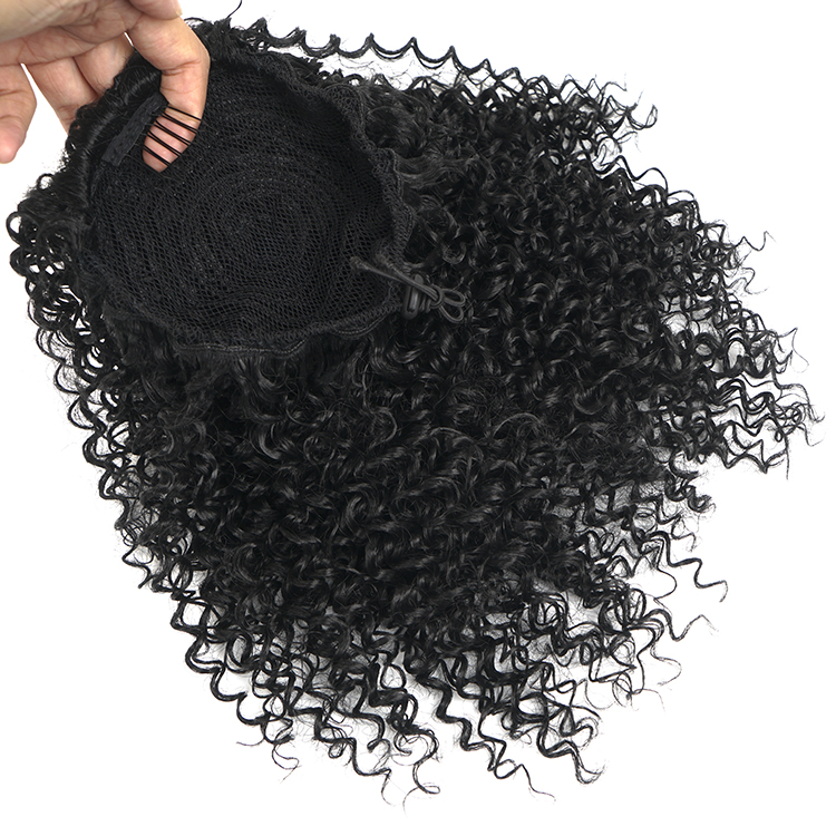 Curly Ponytail Afro Kinky Curly Drawstring Ponytail Synthetic Hair Extension Clip In Hair Tail Hair pieces Wig Pony Tail