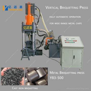 Hydraulic Cast Iron Scrap Metal Briquetter Machine