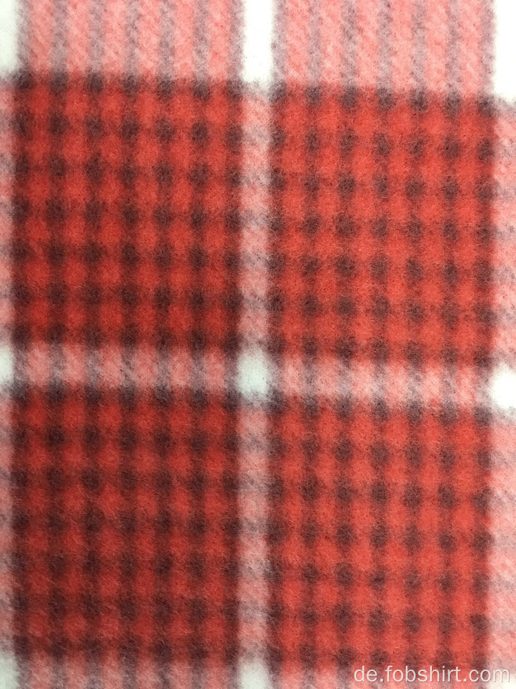 Polar Fleece Print Plaid Stoff