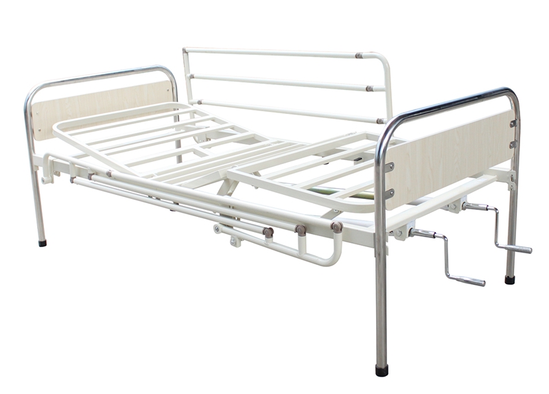 Two Cranks Adjustable Manual Nursing Bed