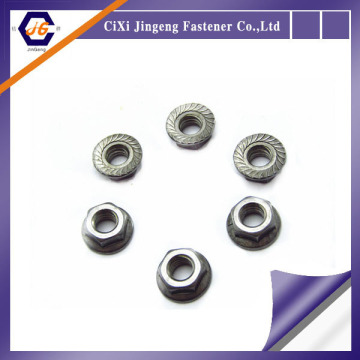 carbon steel black finished flange nuts DIN6923