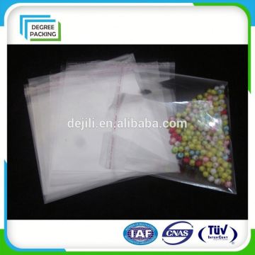 Transparent Opp Bag With Printed Header Resealable Bags