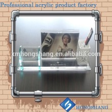 2015 acrylic name card holder with pen holder and desk calendar