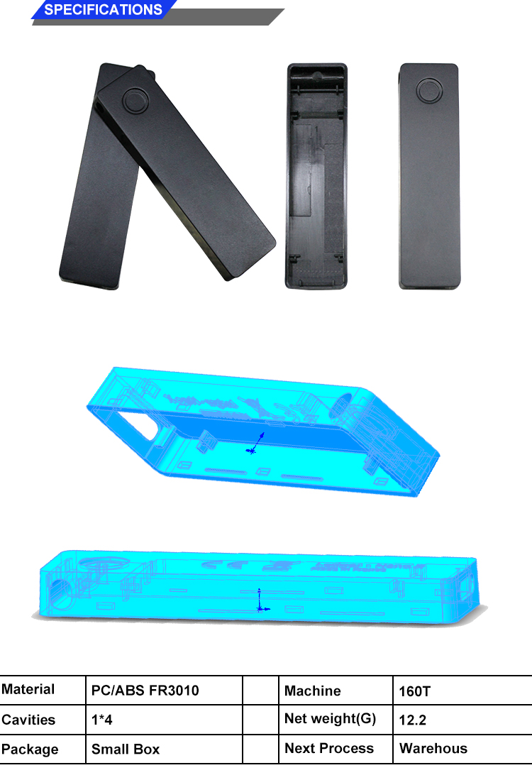 Custom 4 cavities plastic mold Injected for PC/ABS material Moulding /Mould for injection for mass production