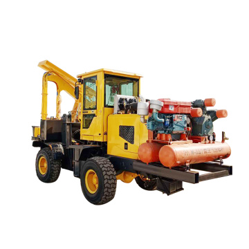 máy đóng cọc lắp đặt lan can đường cao tốc 4 * 4wheel