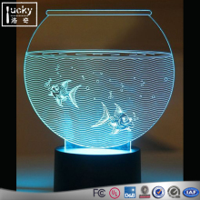 Desk Round Shape Gift Acrylic Night light,MultiColor LED Table Lamp