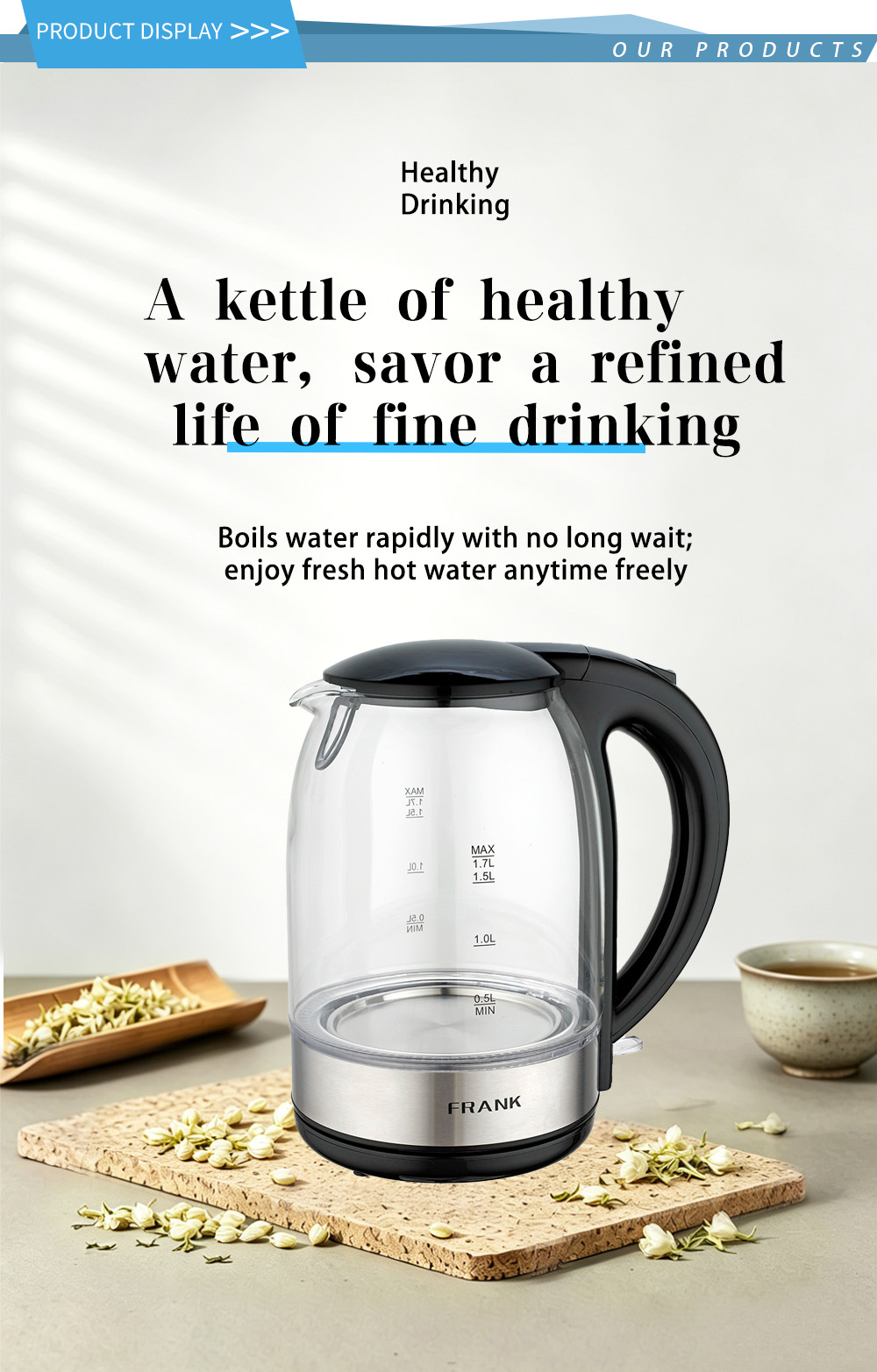 304 غلاية من الفولاذ المقاوم للصدأ FK-1815 1 304 stainless steel kettle FK-1815 1