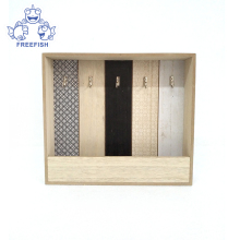 Wood Desktop Decoration Key & Mail Holder Organizer