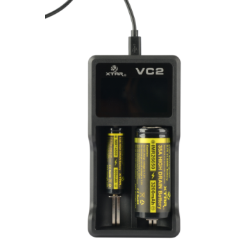 USB-зарядное устройство X-Port Vc2 с 2 отсеками для 10440, 18650, 18350, 18490, 26650 литий-ионных аккумуляторов