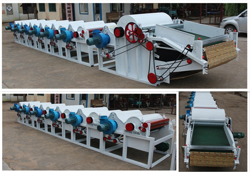 traditional type Textile Garment Rags Cotton Yarn Waste Tearing Recycling Machine for Hard Carpet