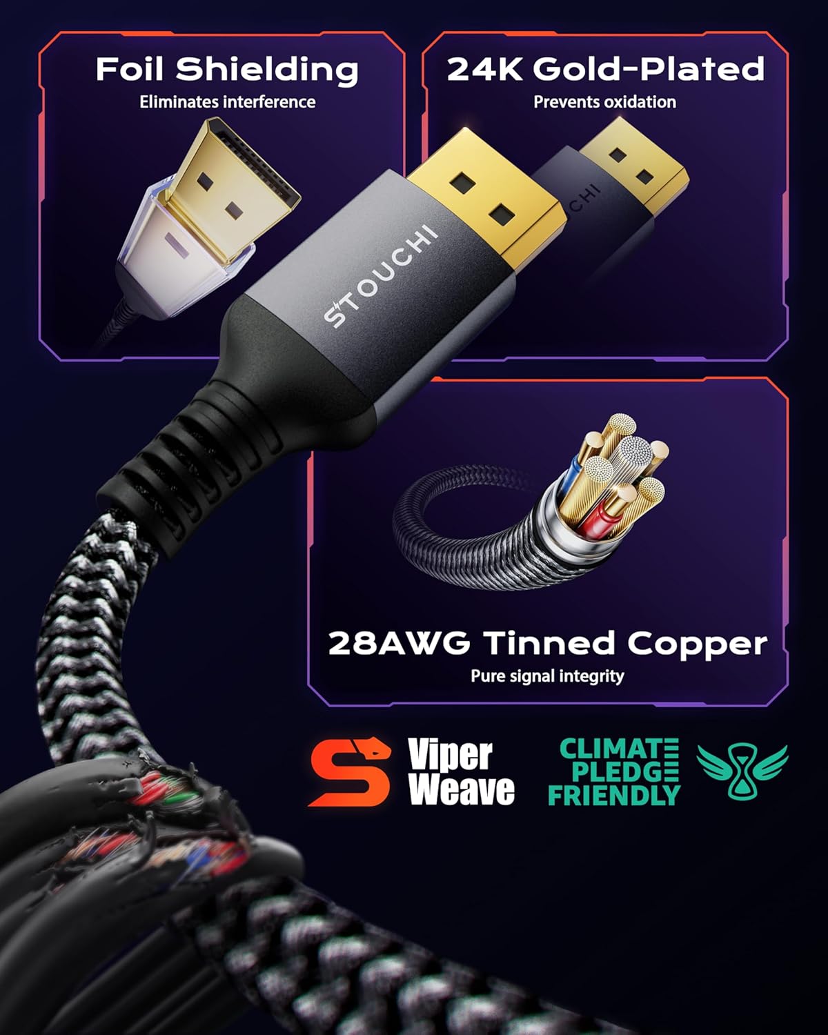 VESA-zertifiziertes DisplayPort 2.1-Kabel (5) VESA Certified DisplayPort 2.1 Cable (5)