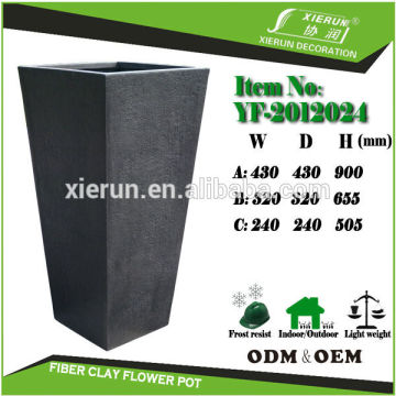 Outdoor square tall planters