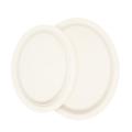 Disposable Sugarcane Bagasse Food Container Round plates 6 inch 7 inch 9 inch 10 inch