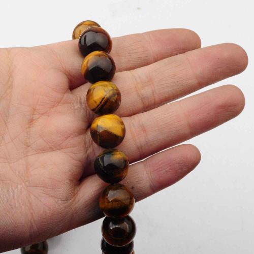 14MM Loose natural Gemstone Tiger Eye Round Beads for Making jewelry